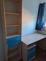 Bureau met ladenkast en boekenkast, Huis en Inrichting, Bureaus, Ophalen, Gebruikt