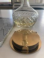 Set 6 inderzetters in cases goudkleurig, Ophalen of Verzenden, Zo goed als nieuw