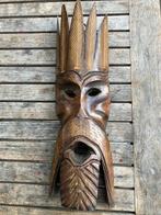 Houten masker voor aan de muur, wand, of staand, Antiek en Kunst, Kunst | Beelden en Houtsnijwerken, Ophalen of Verzenden