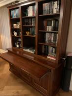 Houten Boekenkast met Bureau 180x60x210h, ophalen na 15 okt., Ophalen, Gebruikt, 200 cm of meer, 150 tot 200 cm