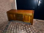 Tv dressoir massief blank eiken geolied, Ophalen, Met deur(en), 150 tot 200 cm, Eikenhout
