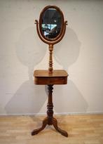 Antieke spiegel / halspiegel op driepoot, Horrix, Antiek en Kunst, Antiek | Spiegels, Ophalen