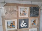 Fotolijst collage met tekst voor 5 foto's, Minder dan 50 cm, Nieuw, Ophalen of Verzenden, N.v.t