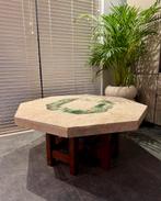 Vintage octonale salontafel (Onyx, 70’s, tafel, brutalisme), Huis en Inrichting, Tafels | Salontafels, Ophalen, Zo goed als nieuw