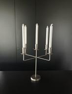 Prachtige moderne 5 armige kandelaar RVS, Huis en Inrichting, Woonaccessoires | Kandelaars en Kaarsen, Overige kleuren, 25 tot 50 cm