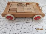 oude blokkenkar, Kinderen en Baby's, Speelgoed | Houten speelgoed, Ophalen of Verzenden, Gebruikt, Duw- of Trekspeelgoed