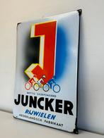 JUNCKER emaille reclamebord, Verzamelen, Ophalen of Verzenden, Gebruikt, Reclamebord