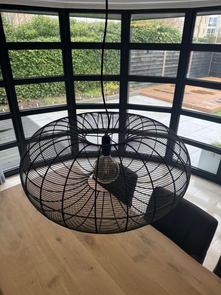Design hanglamp donut Ø70 cm, Ophalen, Zo goed als nieuw, Metaal, 75 cm of meer