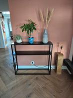 Metalen sidetables zwart, Ophalen, Zo goed als nieuw, 25 tot 50 cm, Rechthoekig