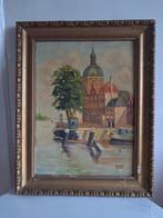 Oude Hollandse Stadsgezicht Schilderij, Antiek en Kunst, Kunst | Schilderijen | Klassiek, Ophalen of Verzenden