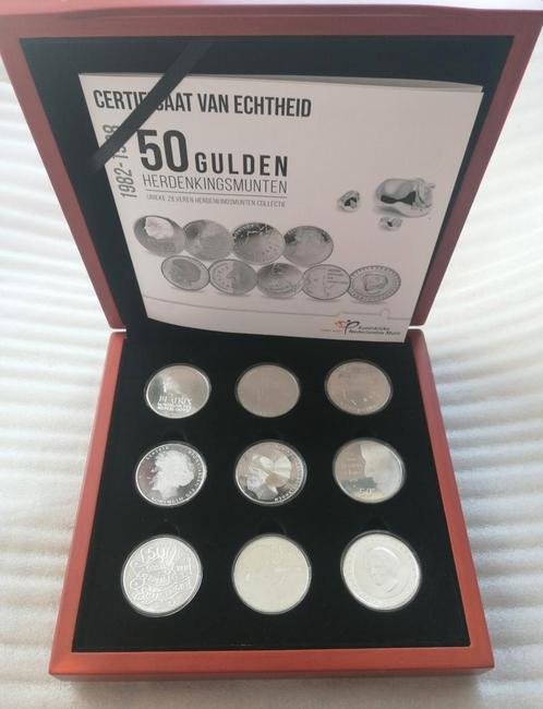 Zilveren 50 gulden herdenkingsmunten collectie, Postzegels en Munten, Munten | Nederland, 50 gulden, Koningin Beatrix, Verzenden