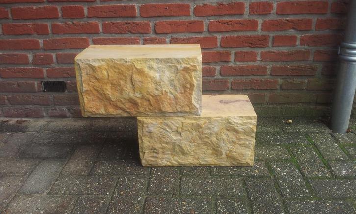 Te koop : zeer mooie Bentheimer zandsteen., Tuin en Terras, Bielzen en Borders, Zo goed als nieuw, Natuursteen, Minder dan 100 cm