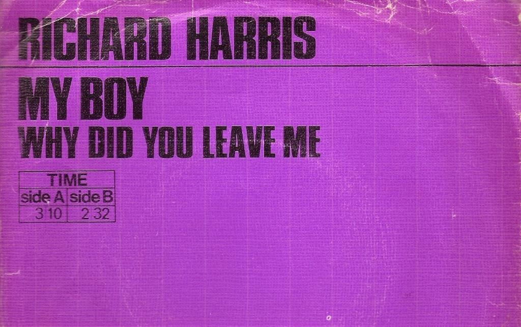 Richard Harris-My Boy-Why Did You Leave Me- 1971 -hollandPS, Cd's en Dvd's, Vinyl Singles, Ophalen, Gebruikt, Pop