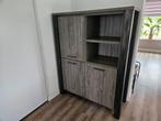 Vitrinekast Kai, Huis en Inrichting, Kasten | Vitrinekasten, Ophalen, Met deur(en), 100 tot 150 cm, Zo goed als nieuw