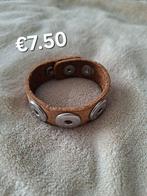 Noosa Amsterdam armband (S) met chunks, Ophalen of Verzenden, Gebruikt, Bruin, Leer