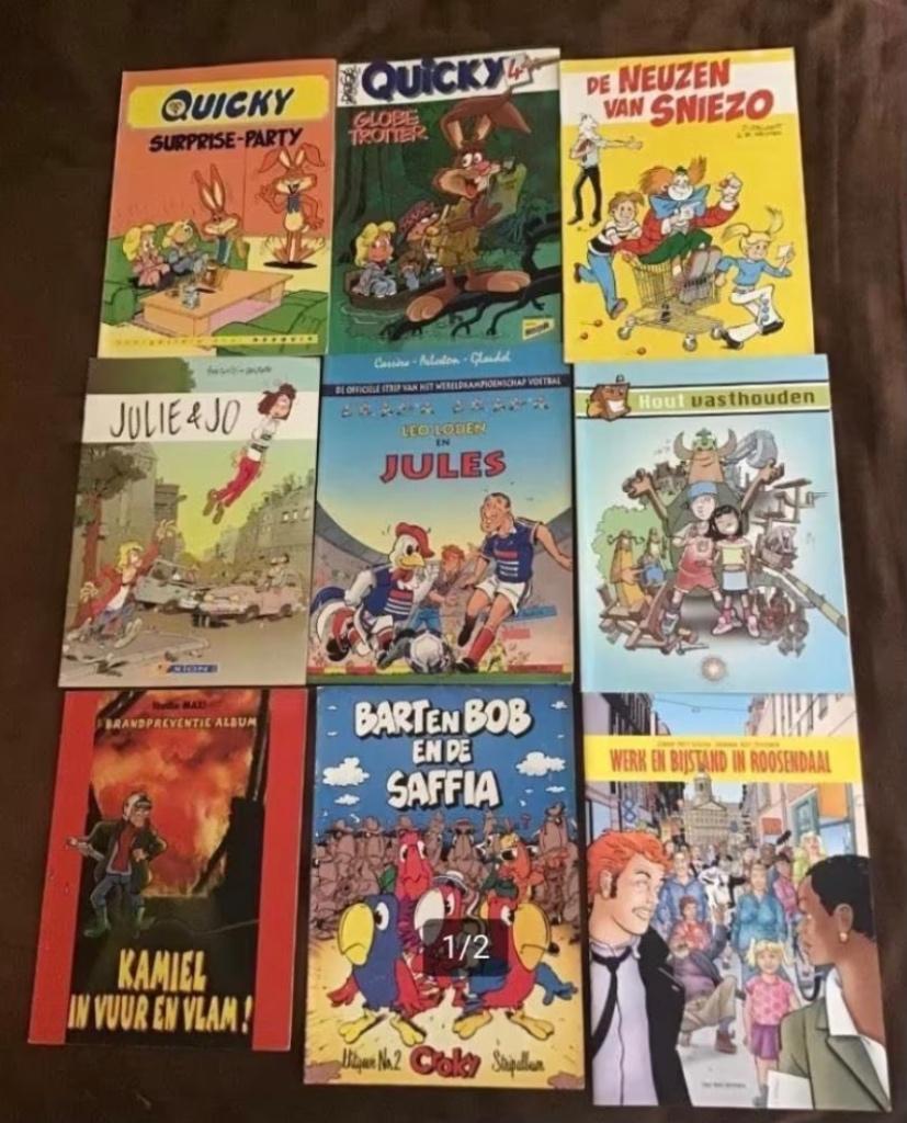 9 reclamestrips (Tibet,Berovice,D.Stallaert)., Boeken, Stripboeken, Gelezen, Meerdere stripboeken, Ophalen of Verzenden