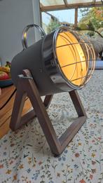 Industriële Schemerlamp, Huis en Inrichting, Lampen | Tafellampen, Ophalen, Zo goed als nieuw, Minder dan 50 cm, Metaal