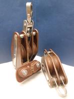 Tufnol Grootschoot blokken set, 3 + 2-schijfs, 14 - 16 mm, Ophalen of Verzenden, Gebruikt, Lijn of Blok