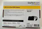 USB 3.0 naar Daul HDMI Adapter, Computers en Software, Pc- en Netwerkkabels, Ophalen of Verzenden, Zo goed als nieuw