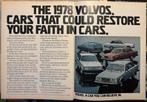 Advertentie 1978 Volvo modellen USA 264 242 262, Verzenden, Zo goed als nieuw, Auto's