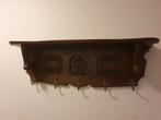 Donker eiken wandkapstok  met hoedenplank, Huis en Inrichting, Gebruikt, Minder dan 100 cm, Hout, Ophalen
