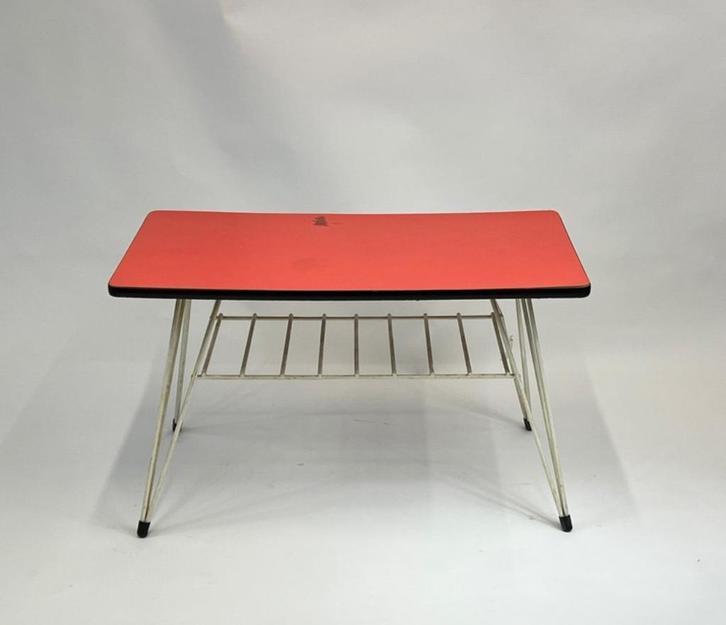 Formica salontafel, TUBAX, jaren 50-60, vintage, Huis en Inrichting, Tafels | Salontafels, Gebruikt, Minder dan 50 cm, 50 tot 100 cm