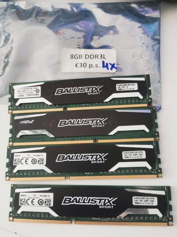 Ddr3 16bg ballistix sport 1600mhz beschikbaar voor biedingen