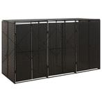 Containerberging driedubbel poly rattan zwart GRATIS BEZORGD, Kunststof, 1 tot 2 meter, Nieuw, Minder dan 3 meter