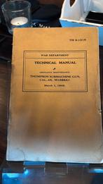 WW2 technical manual Thompson submachine gun 1942 1942, Ophalen of Verzenden, Landmacht, Amerika, Boek of Tijdschrift