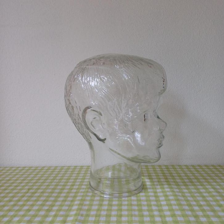 Glazen hoofd jongen, Antiek en Kunst, Antiek | Glas en Kristal, Ophalen of Verzenden