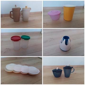 7 verschillende items van Tupperware - kannen, bakjes, etc. beschikbaar voor biedingen