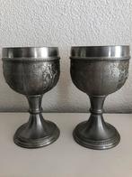 2 tinnen drinkkelken – SKS Design (92% tin), Antiek en Kunst, Ophalen of Verzenden