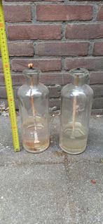 Twee petroleum lampjes, gratis ophalen, Tuin en Terras, Buitenverlichting, Ophalen, Gebruikt, Glas, Overige typen