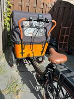 Vogue elektrische bakfiets – Slechts 431 km!, Fietsen en Brommers, 4 kinderen of meer, Huif, Zo goed als nieuw, Ophalen