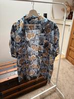 Zomers overhemd met bloemenprint, Ophalen of Verzenden, Zo goed als nieuw, Blauw, Halswijdte 39/40 (M)