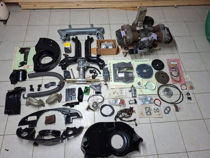 VW T1 1600 Dubbelpoorts Motor + Toebehoren, Auto-onderdelen, Transmissie en Toebehoren, Oldtimer onderdelen, Volkswagen, Gebruikt