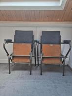 Twee vintage blauwe theaterstoelen, Ophalen, Gebruikt, Twee, Blauw