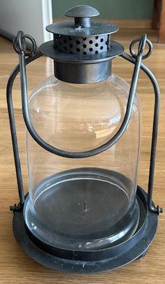 Windlicht, Gebruikt, 25 tot 50 cm, Ophalen of Verzenden, Metaal