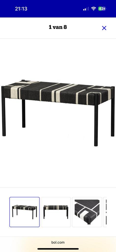 Jessy woood bankje, Huis en Inrichting, Banken | Voetenbanken en Poefen, Zo goed als nieuw, Rechthoekig, Ophalen of Verzenden