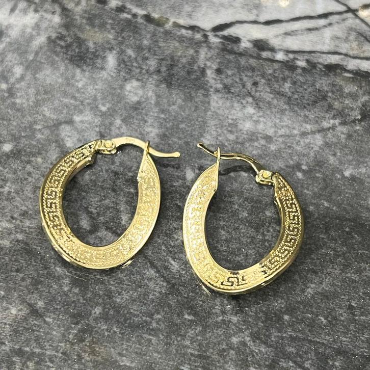 14k gouden oorbellen versace model, Sieraden, Tassen en Uiterlijk, Oorbellen, Ophalen of Verzenden