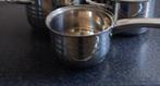prachtige stailess steel steelpan doorsnee 17cm, Ophalen of Verzenden, Nieuw, Rvs, Pannenset