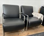 2 fauteuils leer, Huis en Inrichting, Fauteuils, Ophalen, Gebruikt, Leer
