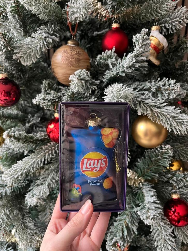 Lays glazen hanger kerstornament paprika chips, Diversen, Kerst, Nieuw, Ophalen of Verzenden