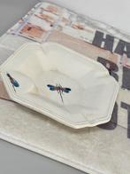 Vintage keramiek grote asbak libelle 23 centimeter wit, Ophalen of Verzenden
