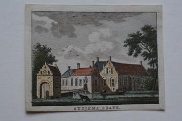 HALLUM SYTJEMA STATE Mooie Originele Gravure FRIESLAND GX7 beschikbaar voor biedingen