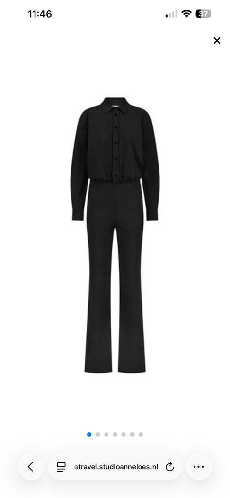zwarte jumpsuit Studio Anneloes Elin S, Kleding | Dames, Jumpsuits, Zo goed als nieuw, Maat 36 (S), Zwart, Ophalen of Verzenden