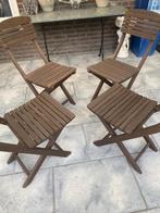 Inklapbare zit / sier stoelen incl kussens, Tuin en Terras, Ophalen, Gebruikt, Hout, Inklapbaar