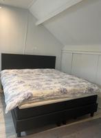 Zwarte boxspring 160, Huis en Inrichting, Slaapkamer | Boxsprings, Ophalen, Tweepersoons, Zo goed als nieuw, 200 cm