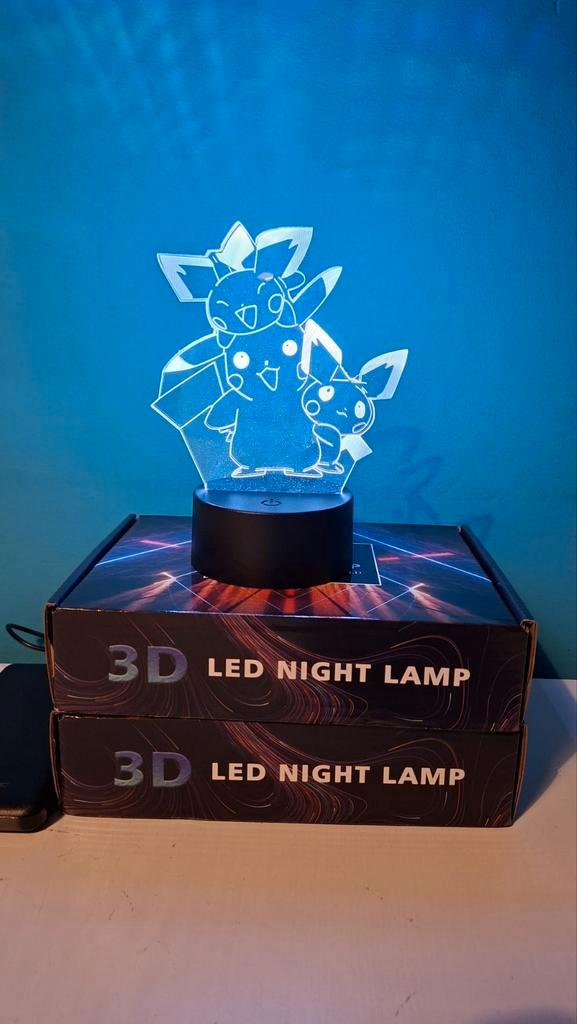 Pikachu and Friends 3d lamp, Huis en Inrichting, Lampen | Tafellampen, Nieuw, Minder dan 50 cm, Ophalen of Verzenden