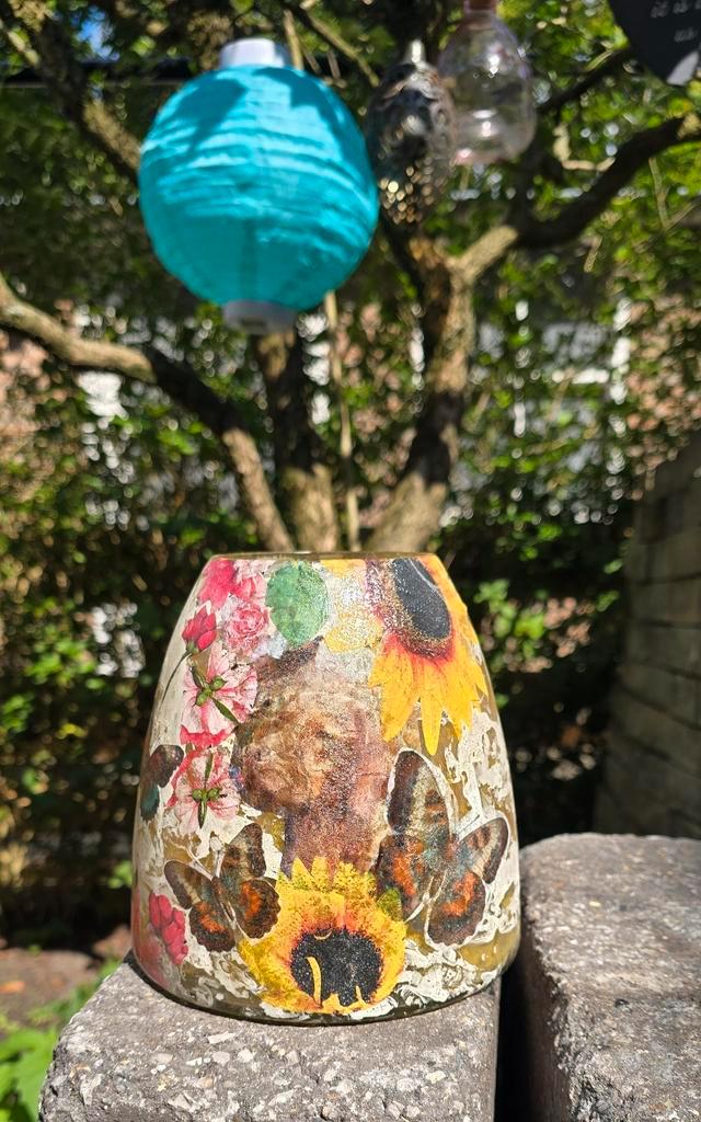 Handgemaakte vazen en flessen  honden vlinders vrouw vogel, Huis en Inrichting, Woonaccessoires | Vazen, Nieuw, Overige kleuren